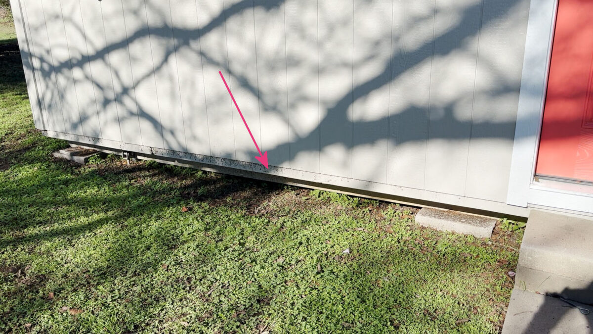 Where to attach skirting on a back yard shed. Attach the skirting to same boards the siding is nailed to.