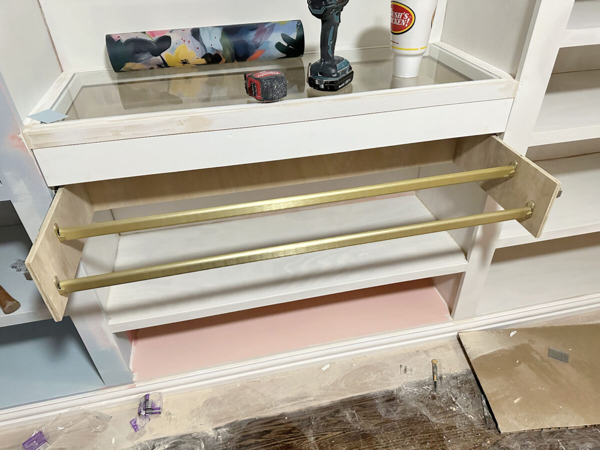 DIY pull out necklace organizer
