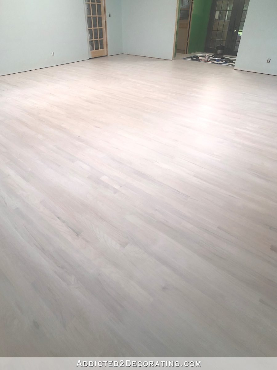 whitewashed red oak hardwood floor