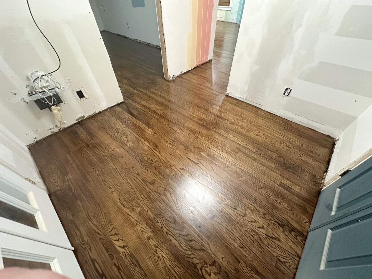 red oak hardwood floors stained dark walnut and special walnut