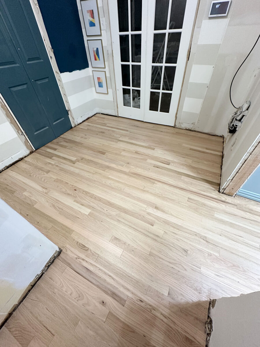 Bona Natural Seal and Bona Traffic HD on red oak hardwood floors